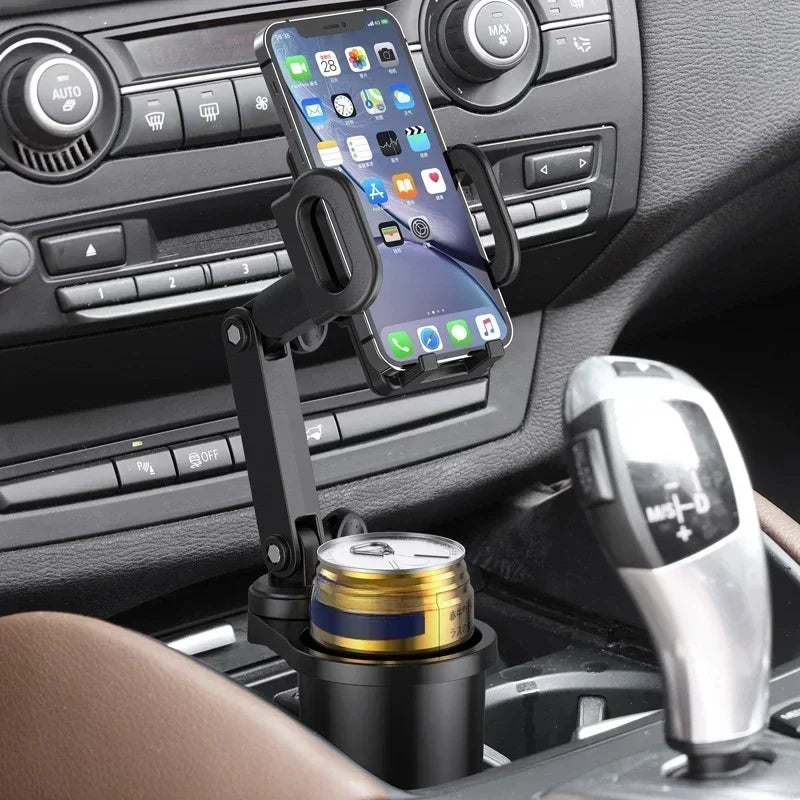Car Cup Holder Expander with 360 Rotation Phone Holder