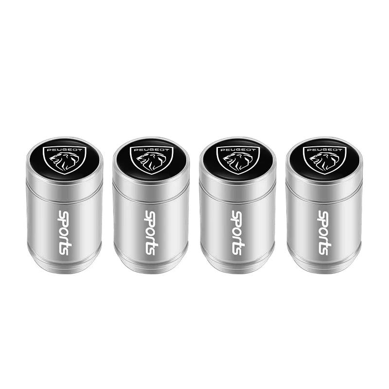 4Pcs Peugeot Logo Car Tyre Valve Caps | Aluminum Alloy Wheel Accessories for Peugeot alternate view