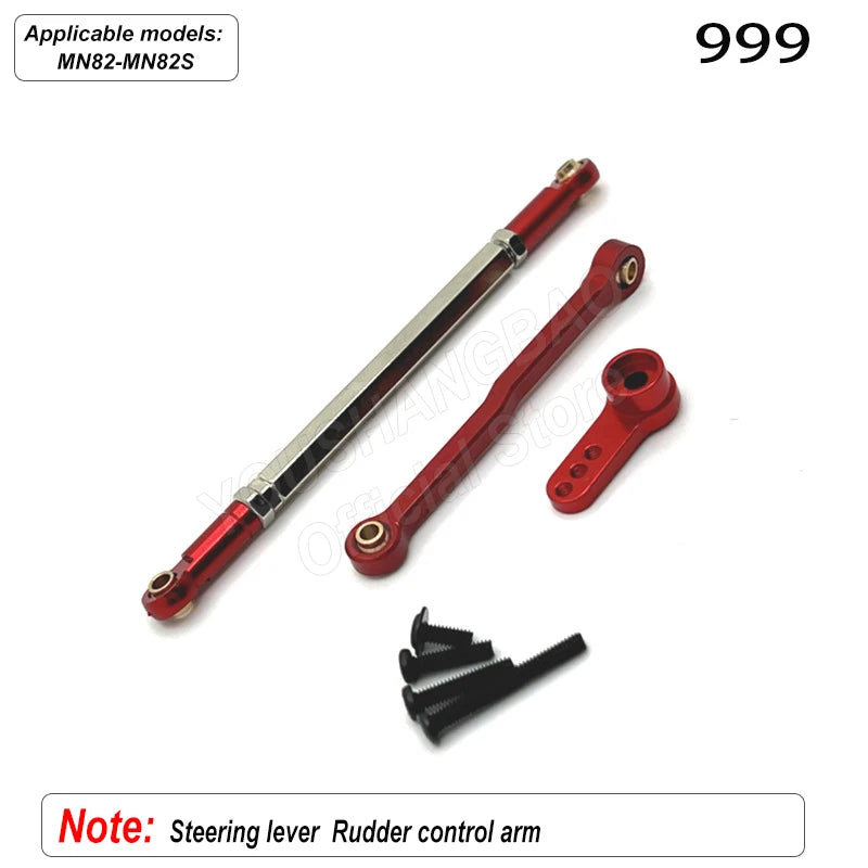 MN Series 82 82S Off-road Vehicle Parts - Metal Upgrade Accessories: Front and Rear Axles, Transmission Shaft, Tie Rods, Frame