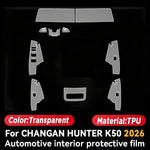 TPU For CHANGAN HUNTER PHEV 2025 Transparent Protective Film Car Interior Central C additional angle