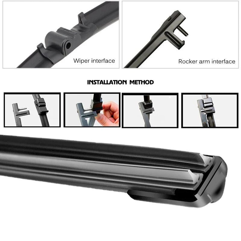 Universal Car Wiper Blades | Soft Dual Rubber Frameless Windshield Wipers lifestyle view