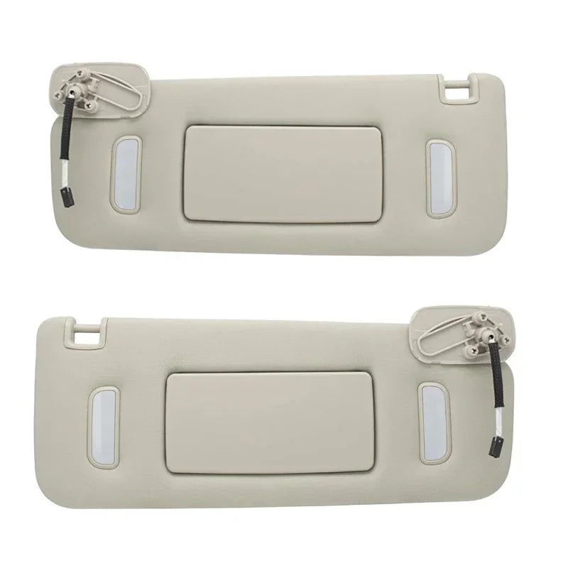 Car Sun Visor Grey Left/Right Side Sunshade Cover with Make-Up Mirror For Chevrolet/ GMC /Cadillac Escalade 2007-2014