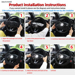 Linen Steering Wheel Cover Fits 14.5-15 Inches additional angle