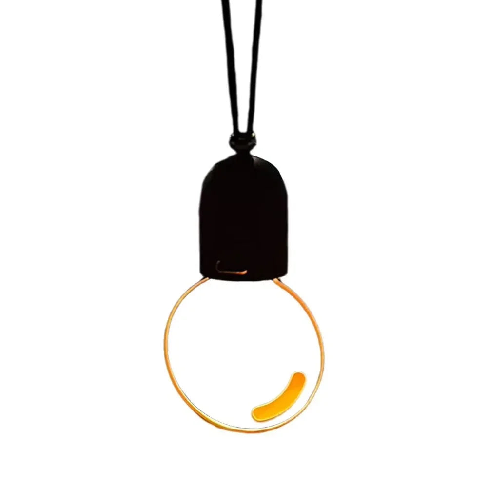 Acrylic Retro LED Bulb Rearview Mirror Pendant