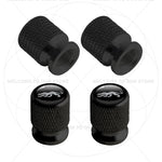 For Ford Puma Cougar Emblem MK3 MK5 MK6 MK4 ST Line 4Pcs Aluminum Car Tire Valve Caps close-up view