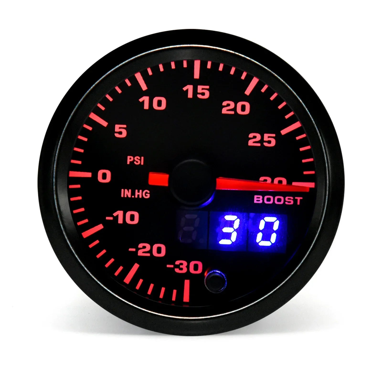 52mm 7 Colors LED Boost Water Oil pressure Voltmeter Air fuel Ratio EXT Temp Gauge Tachometer Dual Display Auto Car Gauge Pods