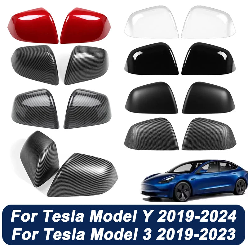 Car Rearview Mirror Cover Case Guard For Tesla Model 3/Model Y 2019-2023 Side Mirror Protective Exterior Shell Housing Covers