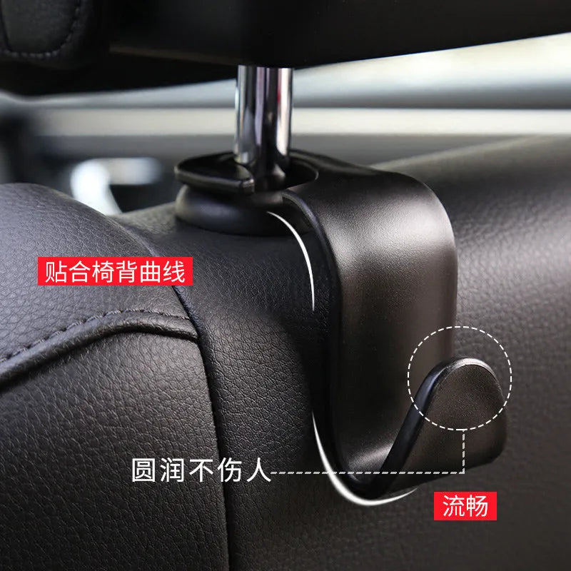 4Pcs Car Seat Back Hook Rear Interior Portable Hanging Bag Purse Holder Universal Storag detail view