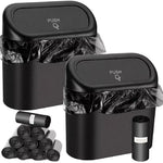 Mini Car Trash Can with Lid | Leak-Proof Push Spring Cover