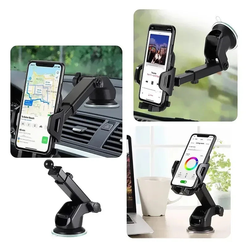 Car Phone Holder 360° Rotatable Windshield Suction Cup Air Vent Mount lifestyle view