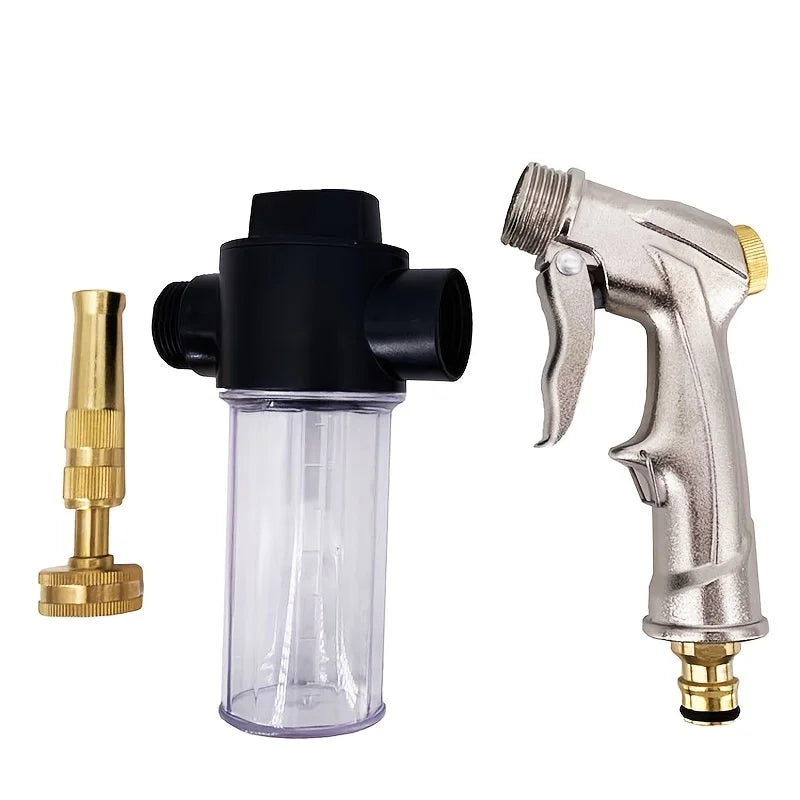 High Pressure Foam Kettle Water Gun | Car Washing & Garden Hose Nozzle lifestyle view