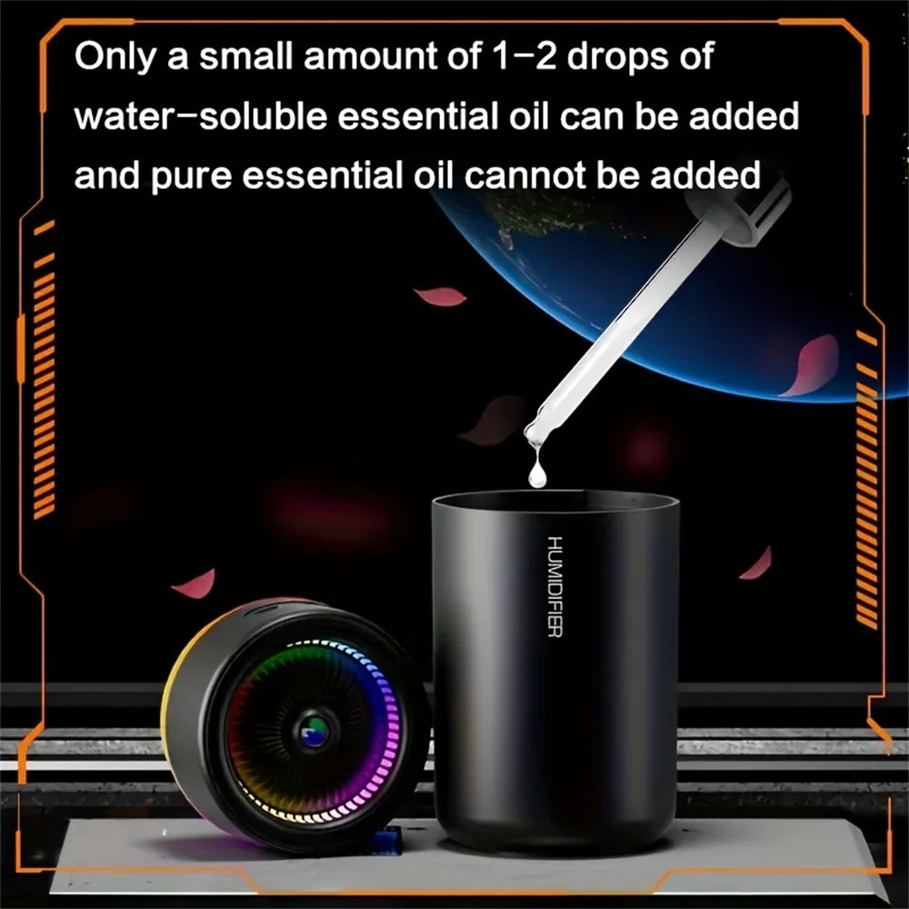 1pc Car Humidifier Colorful LED Aromatherapy Humidifier Silent Ultrasonic Air Aromath lifestyle view