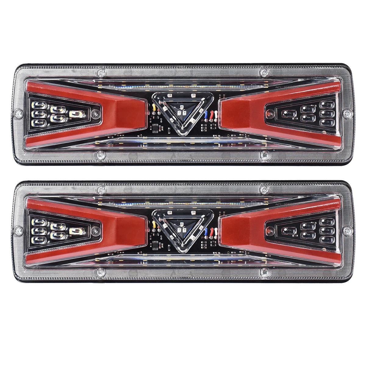 2 Pcs LED Tail Lights with Turn Signals Brake Lights and Reverse Lights | Universal F alternate view