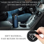 2 PCS Car Cup Holder Coasters, 2.76 Inch Anti Slip Vehicle Drink Mats with Cute Blessed Cross and Heart, Shockproof, Universal C