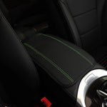 Color-Matched Double-Strand PU Leather Check-Pattern Embossed Car Armrest Pad Center Console Pad Car Decoration Item