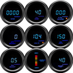 2" 52mm Car Turbo PSI BAR Boost Gauge Oil Pressure Water Temp Oil Temp Meter Voltmeter Tachometer RP