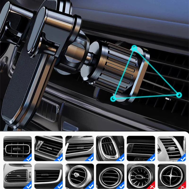 Gravity Car Phone Holder for Air Vent, 4.7-7 Inch Phones additional angle