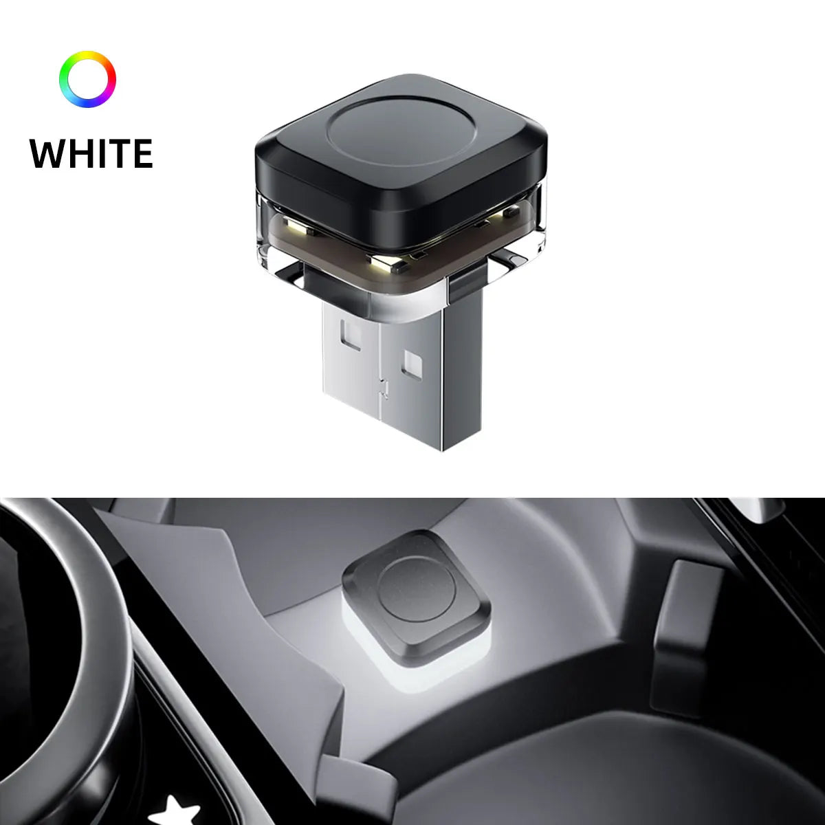 1/2X Car USB Mini LED Interior Atmosphere Light Plug Play Universal Auto LED Lighting alternate view