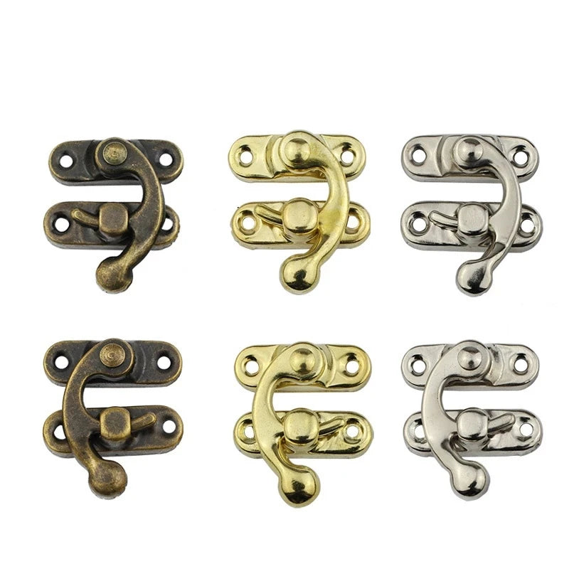 4pcs Box Toggle Latch Hasp Hook Lock Closure for Wooden Jewelry Chest Gift Wine Case Lea detail view