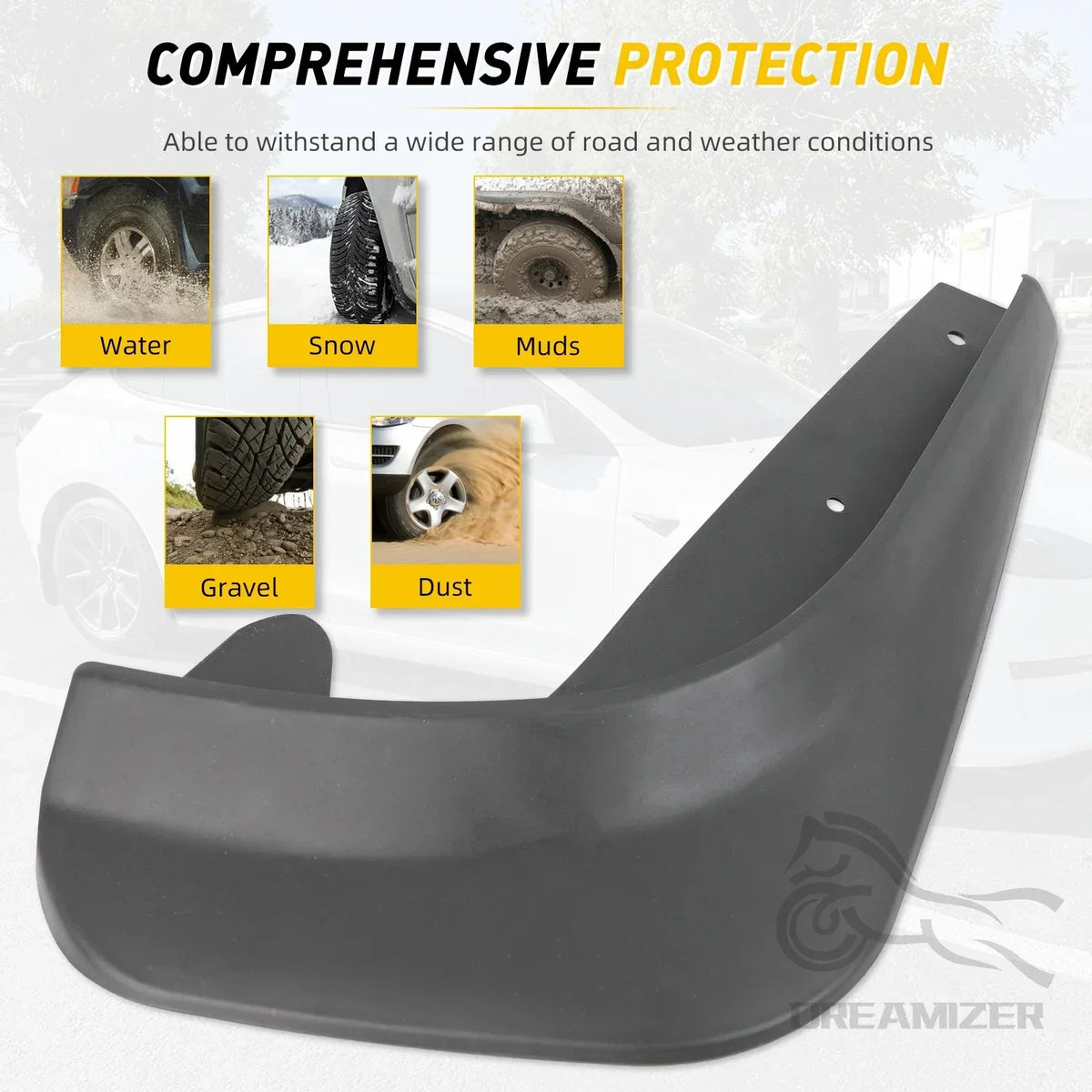 4pcs Universal Car Fender Mud Flaps Splash Guards MudFlaps Front Rear Wheel Mudguards lifestyle view
