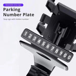 Car Phone Holder with Hidden Number Plate, 360 Rotatable Dashboard Mount close-up view