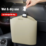 Silicone Car Trash Can Foldable Hanging Car Organizer detail view