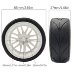 1/10 RC Racing Tires & Wheel Rims 12mm Hex for 1:10 On Road Car alternate view