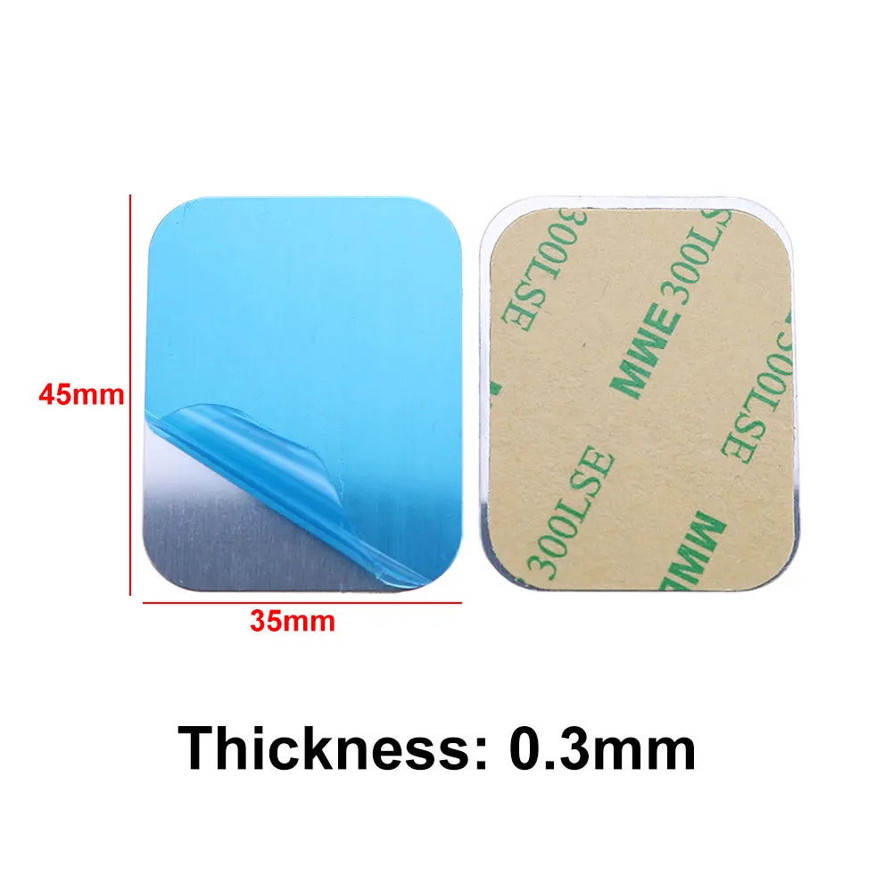 10pcs Silver Magnetic Metal Plates for Car Phone Holder | Universal Iron Sheet Mount Kit detail view