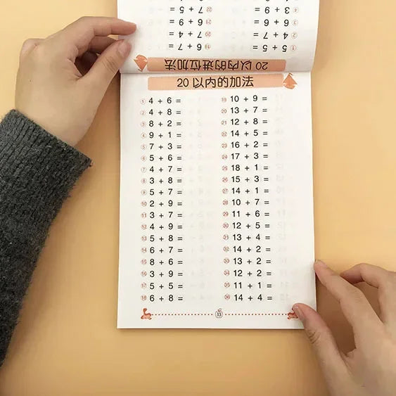 Addition Subtraction Math Practice Exercise Book for Kids Kindergarten lifestyle view