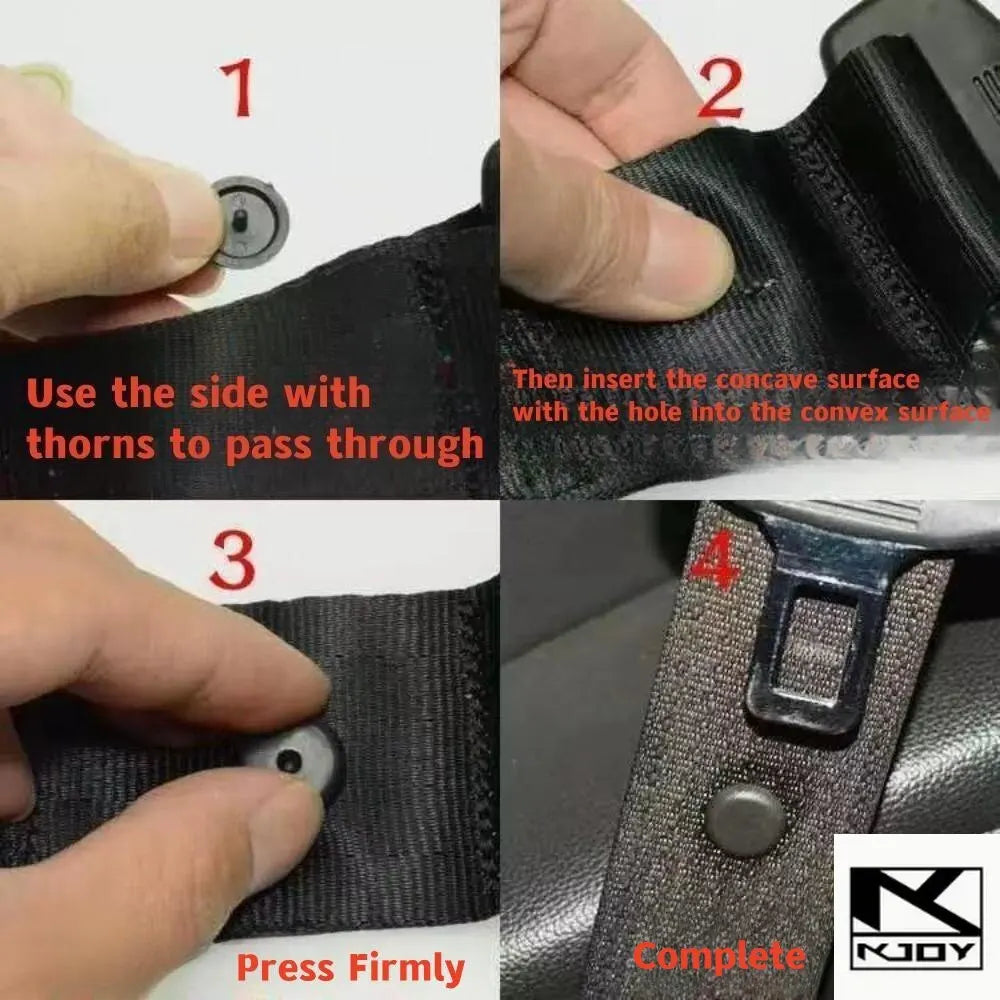 kkjoy 10PCS Car Seat Belt Clip Locator Adjustable Nonslip Durable Safety Accessories use detail view
