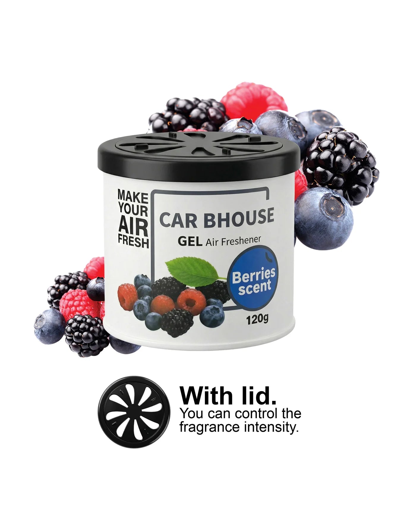 Dual-Purpose Car and Home Air Freshening Gel | 120g Long-Lasting Fruity and Floral Scent detail view