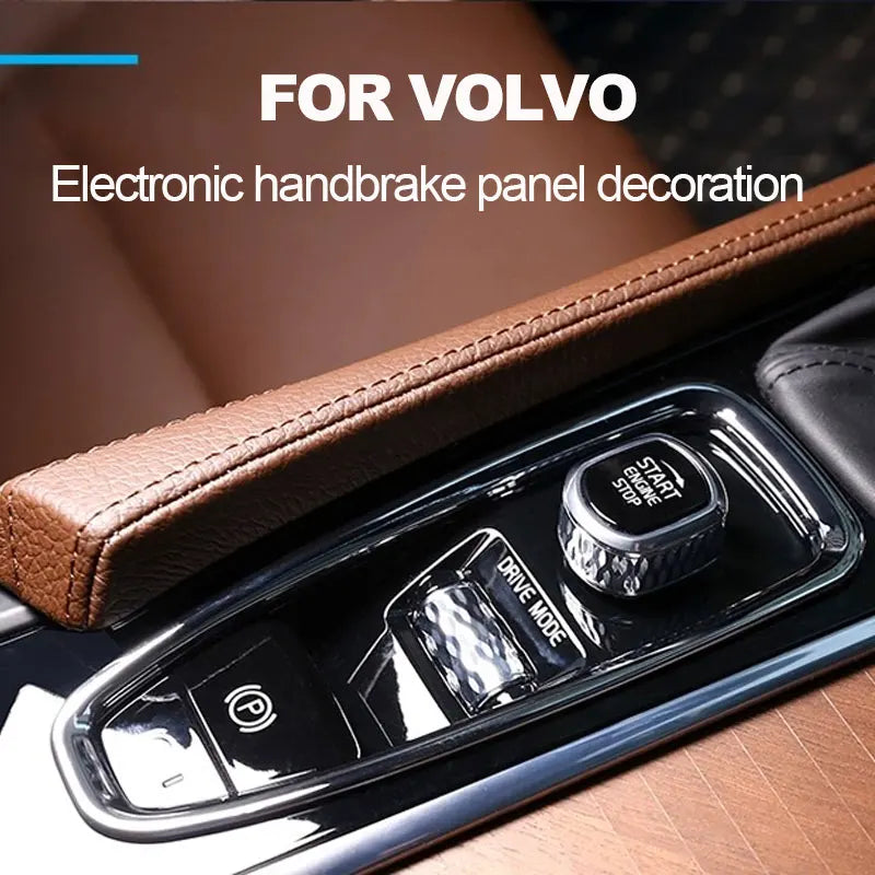 Center Console Car Armrest Gear Stall Brake Hand Frame Decoration Cover Trim Chrome NEW For Volvo XC90 XC60 S90 V90 V60 S60
