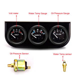 52MM 3 In 1 Oil Pressure Gauge, Volt Meter, and Water Temp Gauge Kit | Triple Meter f alternate view