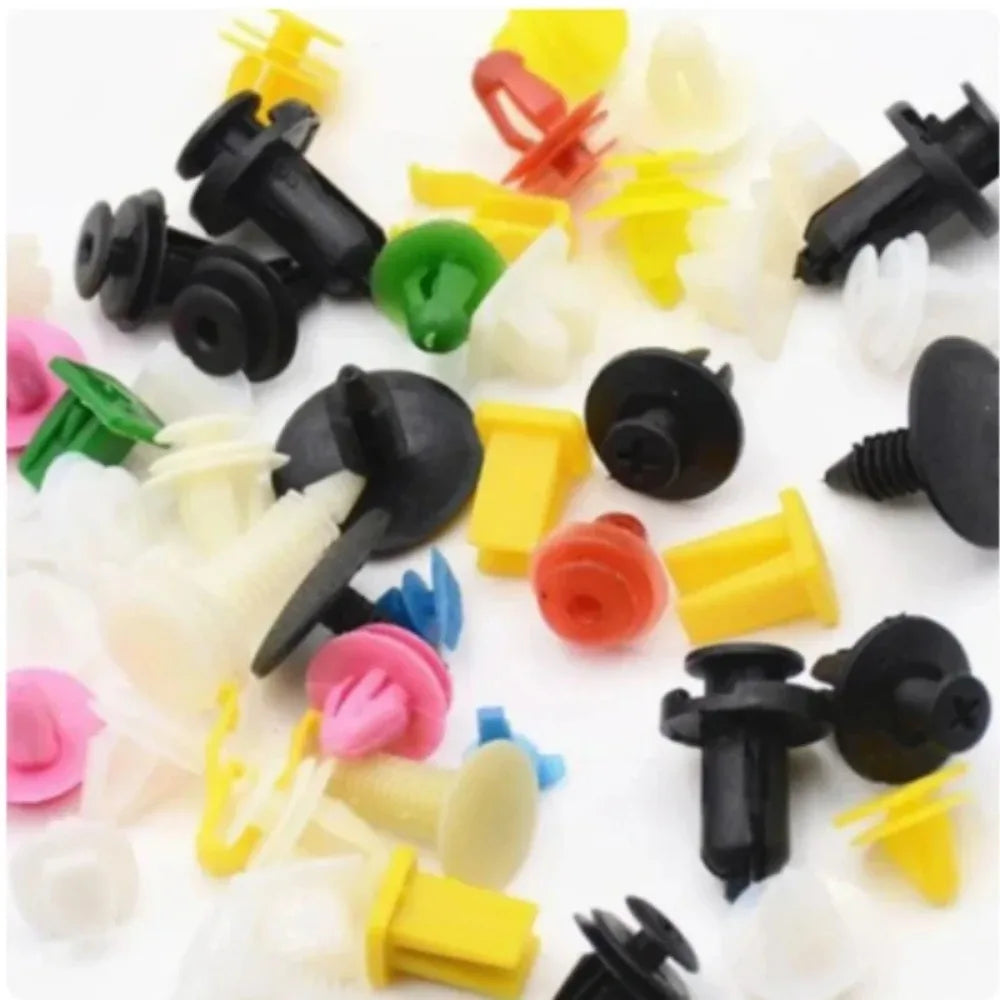 500/200/100Pcs 30 Kinds Universal Mixed Auto Fastener Car Bumper Clips Retainer Car Fa close-up view