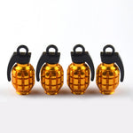 4pcs Aluminum Grenade Tire Valve Stem Caps | Dust Proof Car Truck Bike Valve Covers alternate view