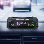 Solar Car Digital Clock with LCD Time Date and Temperature Display | TPMS Look Auto I alternate view