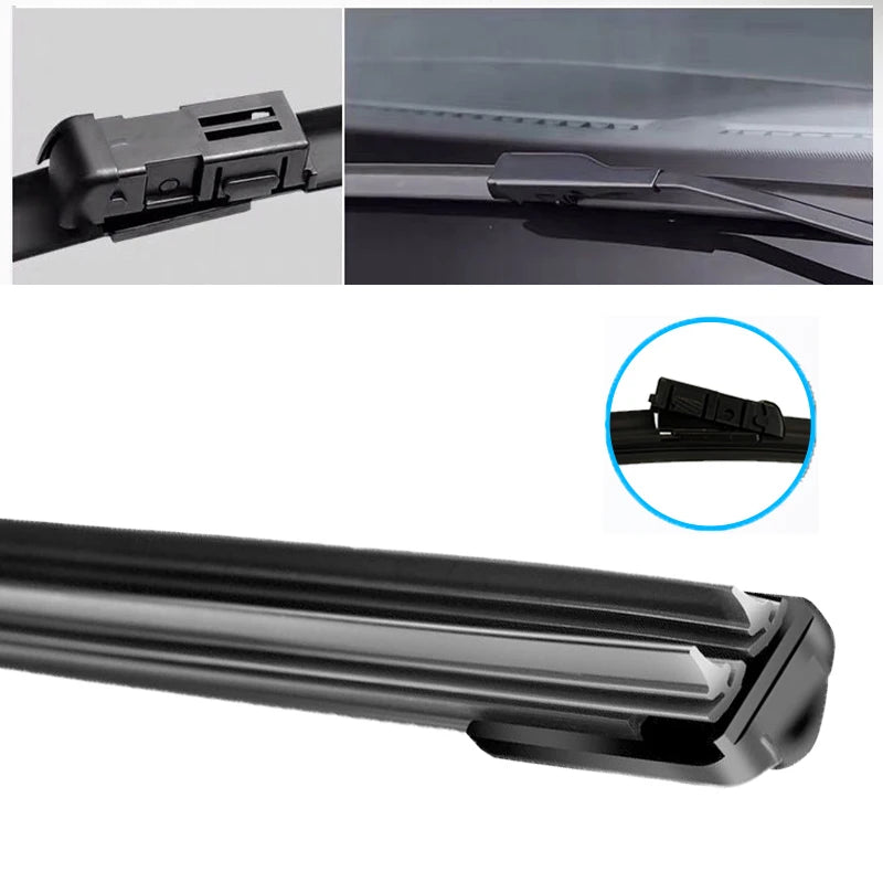 Universal Car Wiper Blades | Soft Dual Rubber Frameless Windshield Wipers alternate view