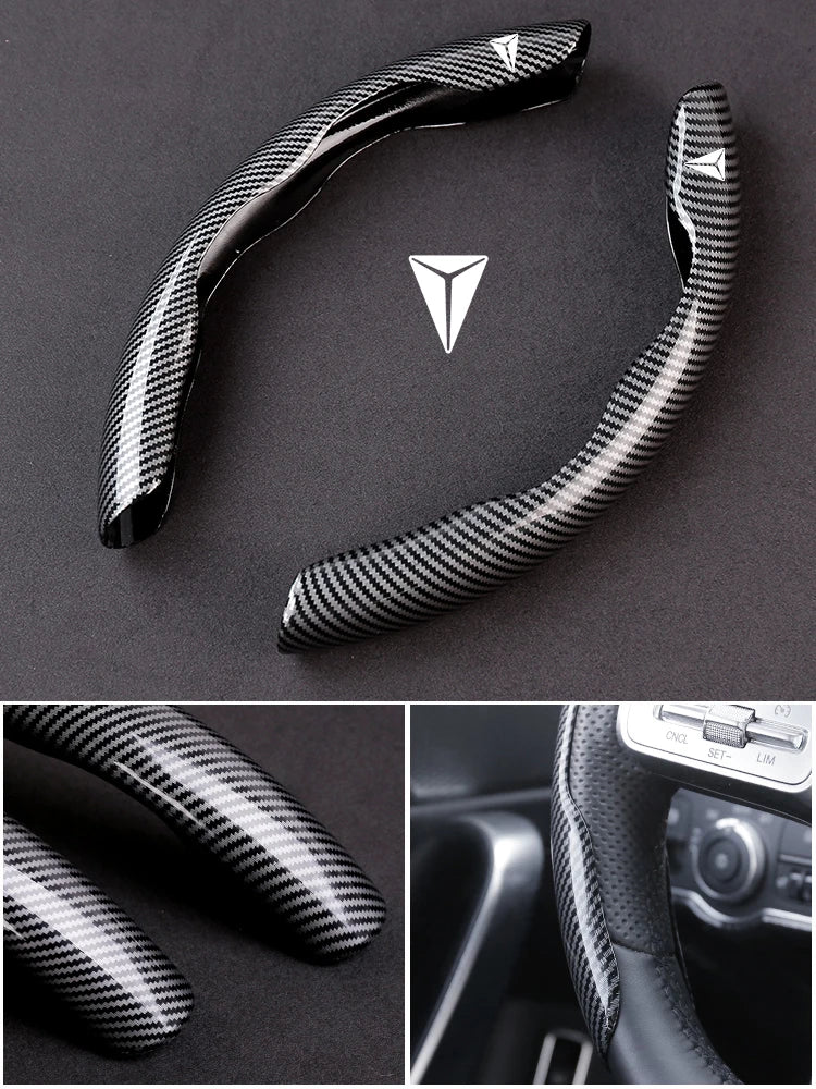 Car Carbon Fiber Texture Steering Wheel Cover For Deepal SL03 L06 L07 S05 S07 G318 S0 Automobile int