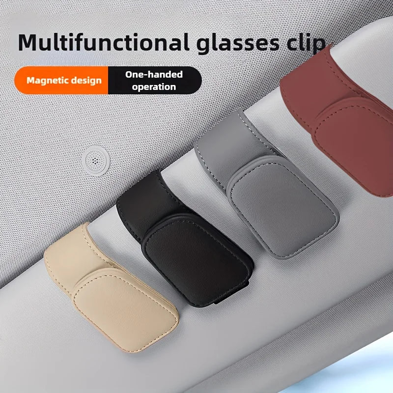Car Sun Visor Sunglasses Holder Multifunctional Ticket Card Storage Clip Auto Interio alternate view