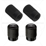 Skoda Monte Carlo Logo Tire Valve Caps | 4Pcs Aluminum Wheel Stem Air Dust Covers lifestyle view