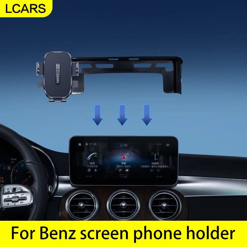 Suitable for Mercedes-Benz Cla/Gla/Glc/A/B/C/V Class, Dedicated Car Phone Holder, Center Console Navigation Bracket, Car Interior Accessories