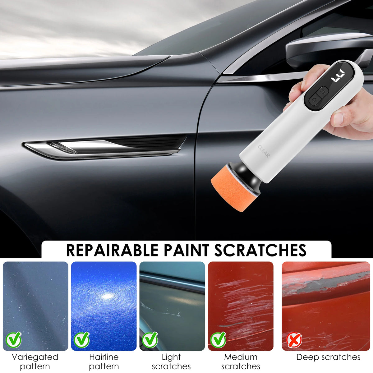 Car Polishing Machine Wireless Electric Polishing Sanding Wax Tool for vehicle Paint lifestyle view
