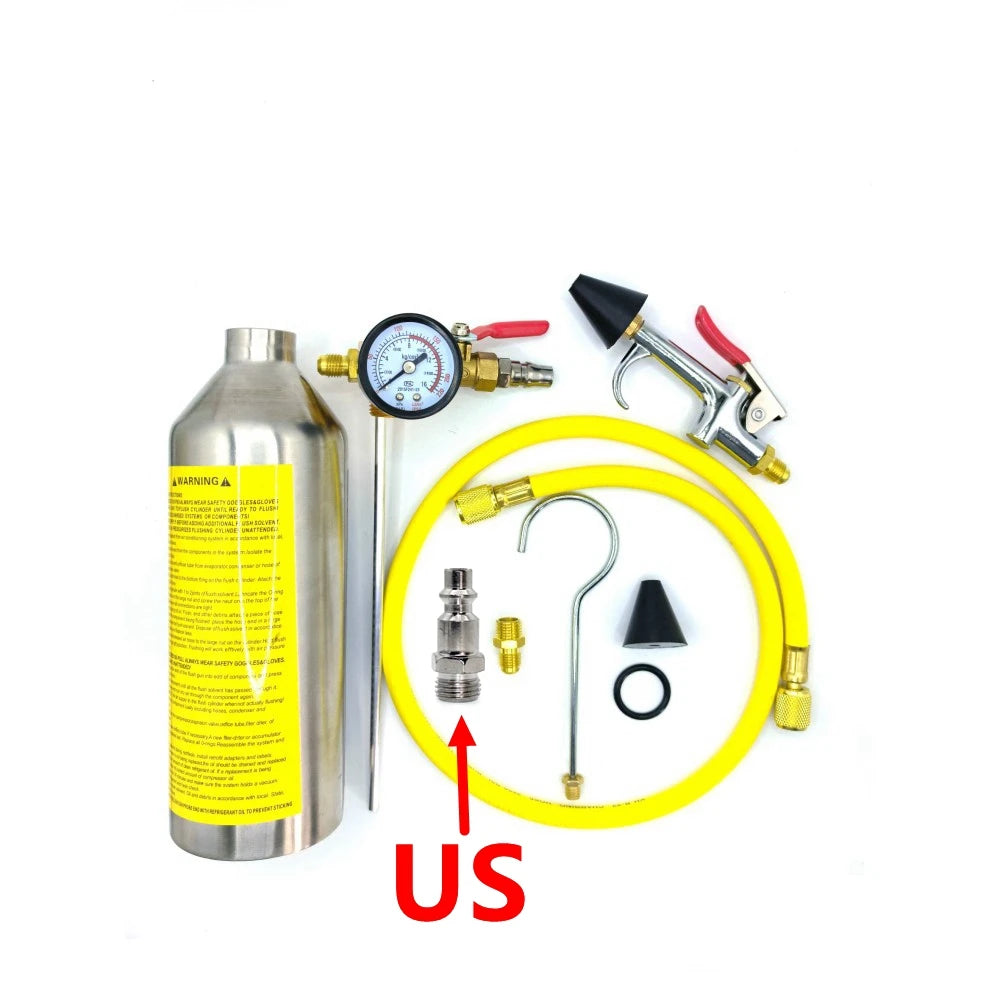 Automotive Air Conditioning Cleaning Canister | A/C System Flush SET for JP EU US