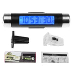 2 in 1 Car Digital LCD Temperature Thermometer Clock Calendar Automotive Blue Backlig lifestyle view