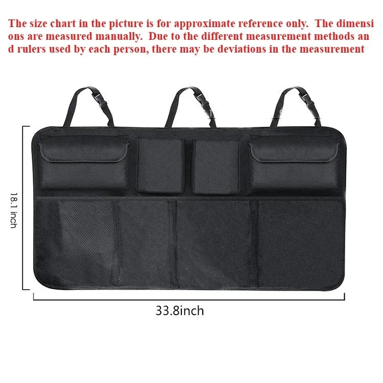 Organizer for Car SUV Truck rear seat backrest hanging bags Backseat net bags car stor close-up view