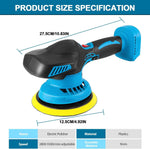 New Cordless Car Buffer Polisher 6 Speed Adjustable With 2 12V Batteries Powerful Portable Orbital Polisher For Household Cleaning Metal Polishing Wood Sanding And Rust Removal