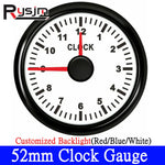 52mm Waterproof Clock Gauge 0-12 Hours | Red Blue White Backlight Hourmeter for Car Truck Boat 9-32V