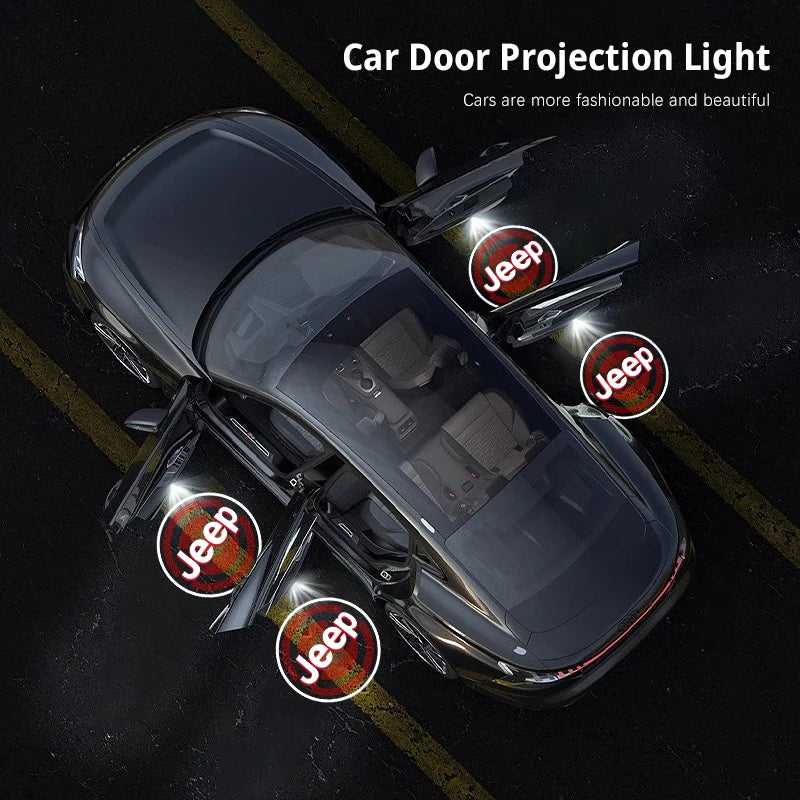 Jeep LED Car Door Logo Welcome Light Projector | HD Ghost Light for Renegade Compass lifestyle view