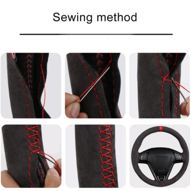 1PC Car Steering Wheel Cover Soft Wear-Resistant Comfortable Wear Resistant Universal alternate view
