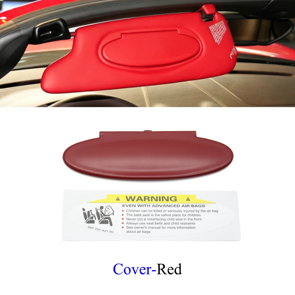 For Porsche Boxster Cayman 986 987 CARRELA TARGA GT2 GT3 996 997 Car Makeup Vanity Sun Visor Shade Mirror Cover Assembly